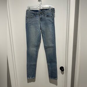 Low rise skinny ‘power stretch’ blue jeans
